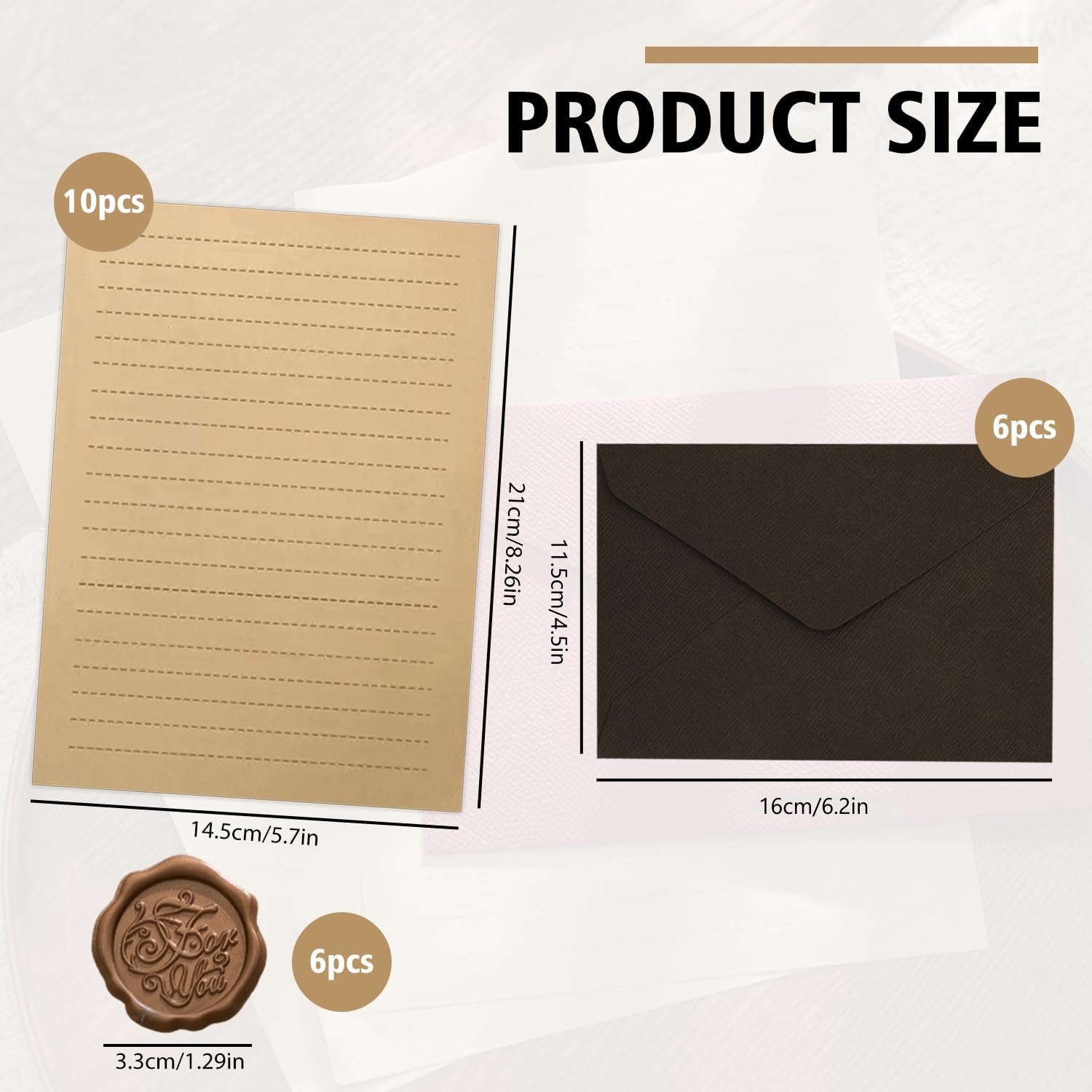22Pcs Vintage Writing Paper Se - Wax Seal Letter Kit recension och pris