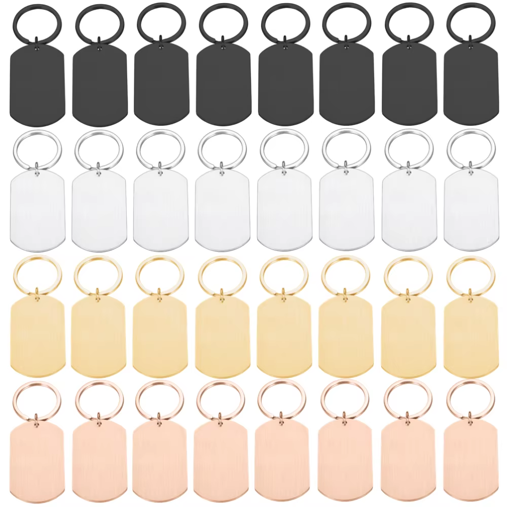 10PCS Custom Metal Tag Keychai - Initial Ring Custom recension och pris