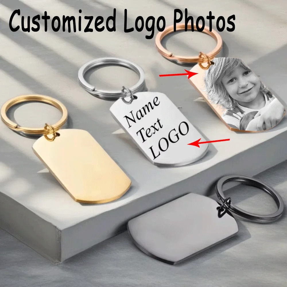 10PCS Custom Metal Tag Keychai - Initial Ring Custom recension och pris