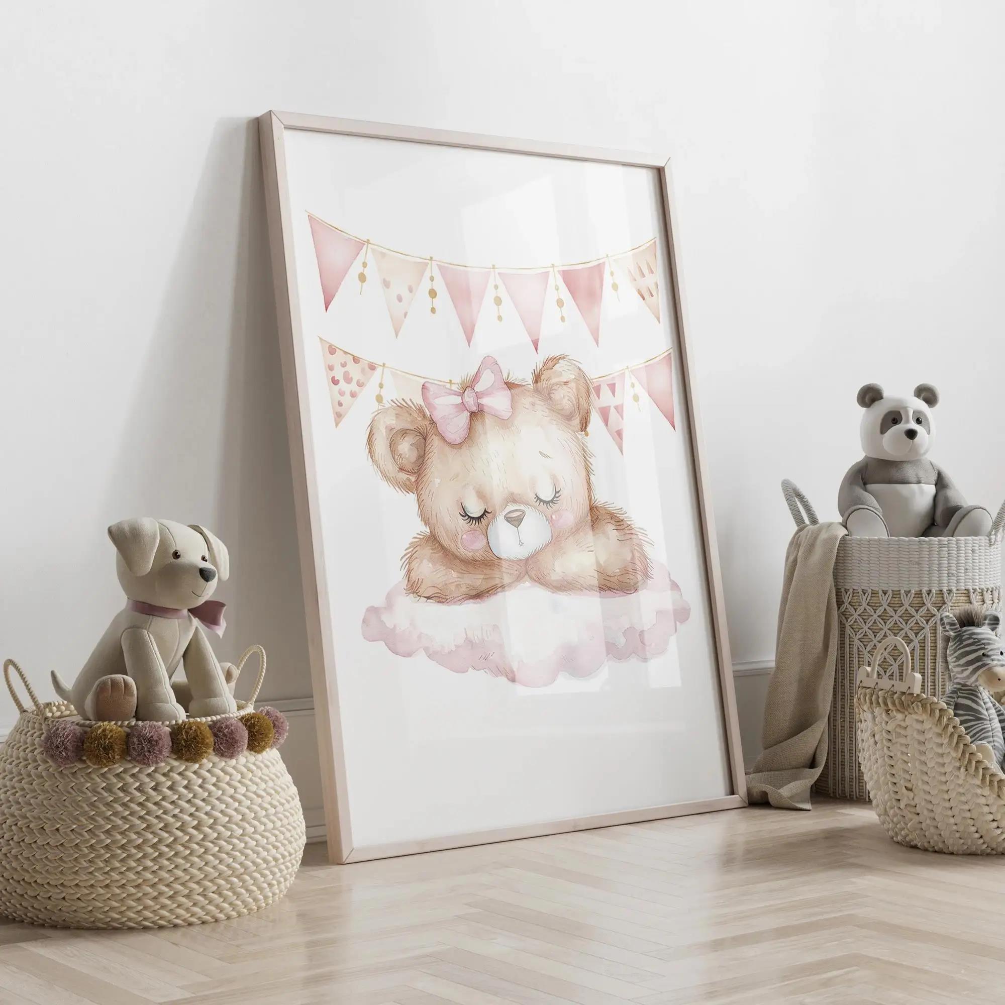 Pink Dream Bear Carousel Tent  - Personalized Name Box recension och pris